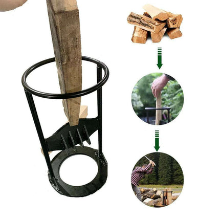 Artisan Cast Iron Log Splitting Wedge - Essential Tool for Camping and Outdoor Adventures - Très Elite
