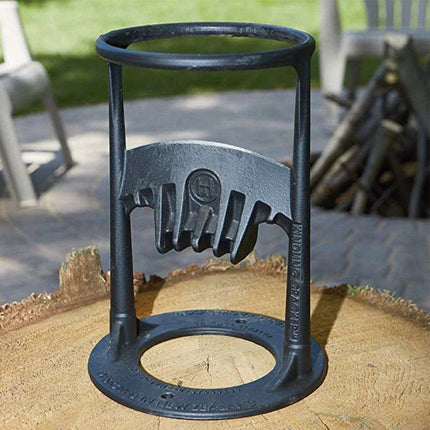 Artisan Cast Iron Log Splitting Wedge - Essential Tool for Camping and Outdoor Adventures - Très Elite