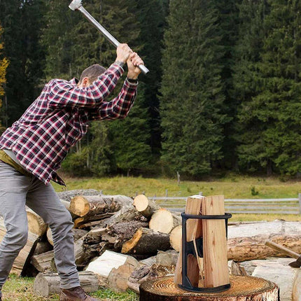 Artisan Cast Iron Log Splitting Wedge - Essential Tool for Camping and Outdoor Adventures - Très Elite
