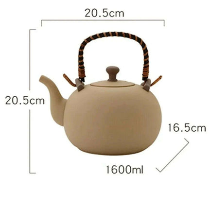 Artisan Clay Tea Set with Classic Kettle and Kung Fu Teapot for Elegant Brewing - Très Elite