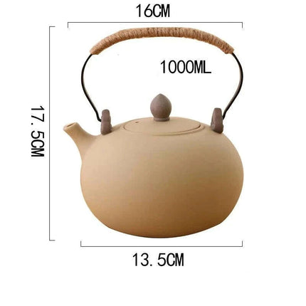 Artisan Clay Tea Set with Classic Kettle and Kung Fu Teapot for Elegant Brewing - Très Elite
