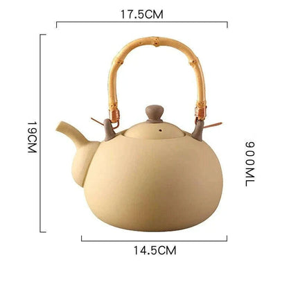 Artisan Clay Tea Set with Classic Kettle and Kung Fu Teapot for Elegant Brewing - Très Elite