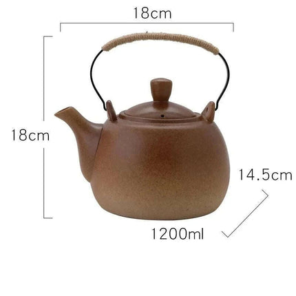Artisan Clay Tea Set with Classic Kettle and Kung Fu Teapot for Elegant Brewing - Très Elite