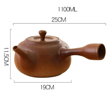Artisan Clay Tea Set with Classic Kettle and Kung Fu Teapot for Elegant Brewing - Très Elite