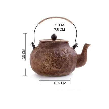 Artisan Clay Tea Set with Classic Kettle and Kung Fu Teapot for Elegant Brewing - Très Elite