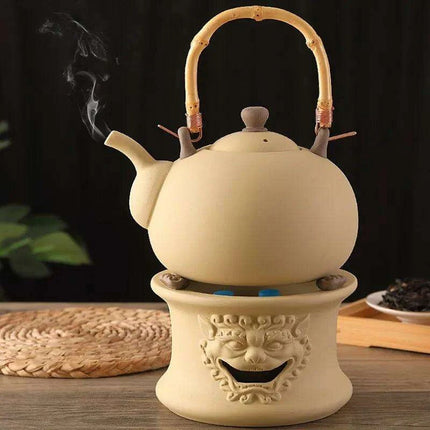 Artisan Clay Tea Set with Classic Kettle and Kung Fu Teapot for Elegant Brewing - Très Elite