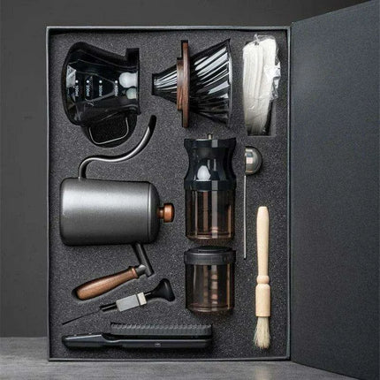 Artisan Coffee Brewing Mastery: Deluxe Wooden Set for Elevated Experiences - Très Elite