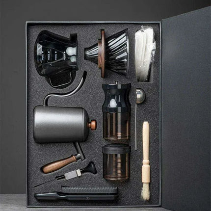 Artisan Coffee Brewing Mastery: Deluxe Wooden Set for Elevated Experiences - Très Elite