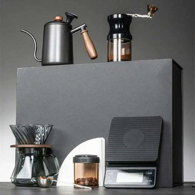 Artisan Coffee Brewing Mastery: Deluxe Wooden Set for Elevated Experiences