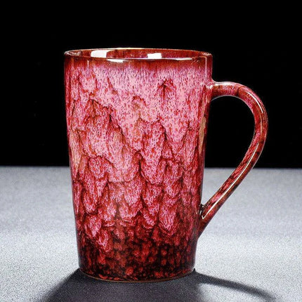 Artisan Crafted 400ml Ceramic Mug - Distinctive Textured Tea Cup - Très Elite