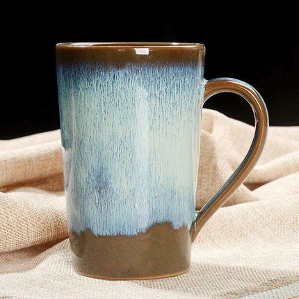 Artisan Crafted 400ml Ceramic Mug - Distinctive Textured Tea Cup - Très Elite