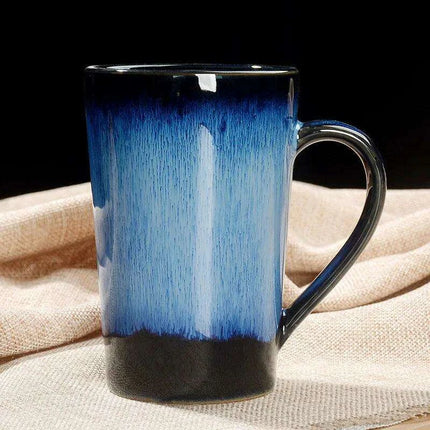 Artisan Crafted 400ml Ceramic Mug - Distinctive Textured Tea Cup - Très Elite