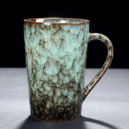 Artisan Crafted 400ml Ceramic Mug - Distinctive Textured Tea Cup - Très Elite