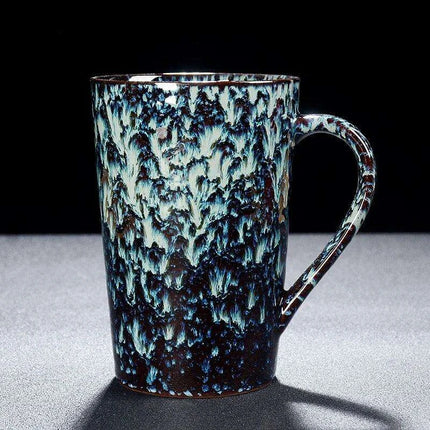 Artisan Crafted 400ml Ceramic Mug - Distinctive Textured Tea Cup - Très Elite