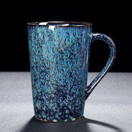 Artisan Crafted 400ml Ceramic Mug - Distinctive Textured Tea Cup - Très Elite