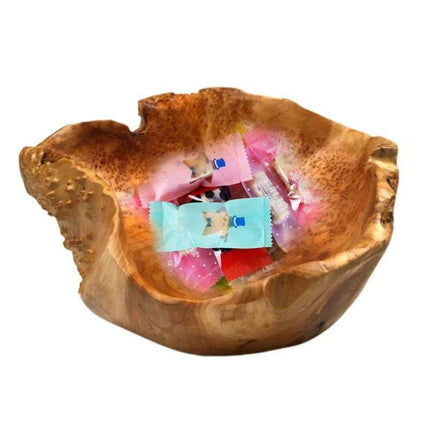 Artisan Crafted Natural Wood Bowl for Salads and Desserts - Distinctive Fruit Serving Tray for Home and Gifting - Très Elite