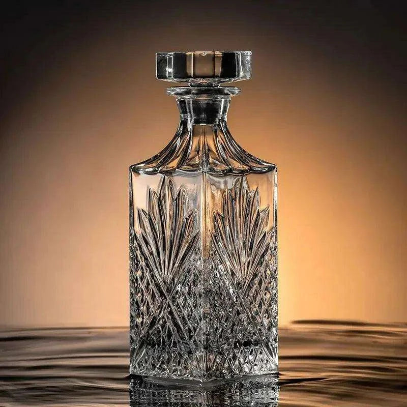 Artisan Crystal Wine and Whiskey Glass Set with Stylish Display Rack - Très Elite