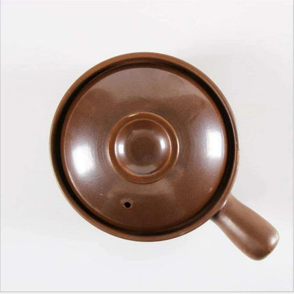 Artisan Earthenware Casserole Pot with Ergonomic Handle - Choose Between 650ml & 900ml for Rice, Noodles, Porridge, and Soups - Très Elite