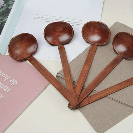 Artisan Extra-Large Japanese Wooden Ladle for Ramen and Soup Serving - Très Elite