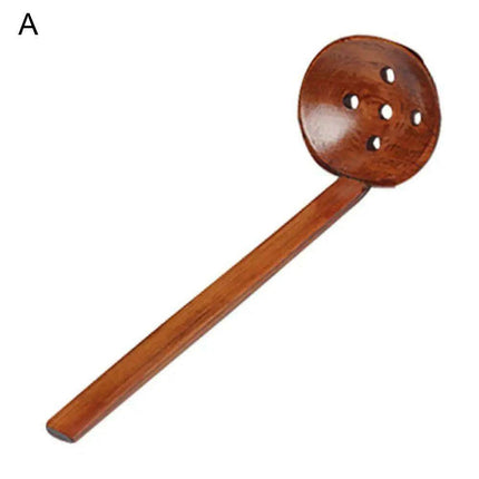 Artisan Extra-Large Japanese Wooden Ladle for Ramen and Soup Serving - Très Elite
