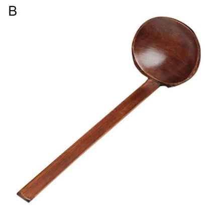 Artisan Extra-Large Japanese Wooden Ladle for Ramen and Soup Serving - Très Elite