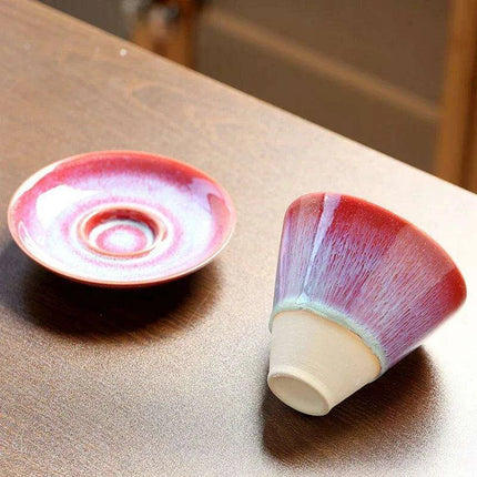 Artisan Floral-Inspired Japanese Ceramic Tea and Coffee Set.