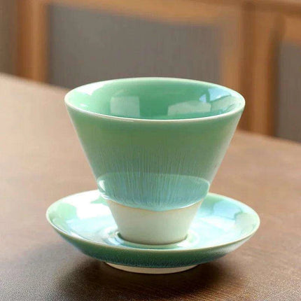 Artisan Floral-Inspired Japanese Ceramic Tea and Coffee Set.