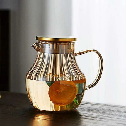 Artisan Glass Teapot Set with Precision Filter and Electric Pottery Heater for Traditional Kung Fu Tea Brewing - Très Elite