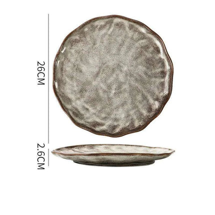 Artisan Hammered Ceramic Dish Set for Sophisticated Dining - Très Elite