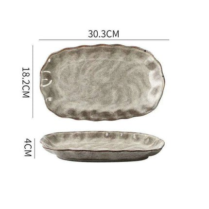 Artisan Hammered Ceramic Dish Set for Sophisticated Dining - Très Elite