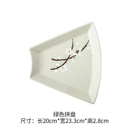 Artisan Hand-Painted Japanese Ceramic Dining Set with Elegant Platter and Bowl - Très Elite