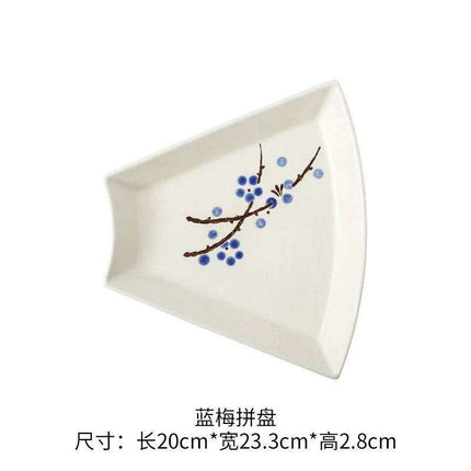 Artisan Hand-Painted Japanese Ceramic Dining Set with Elegant Platter and Bowl - Très Elite