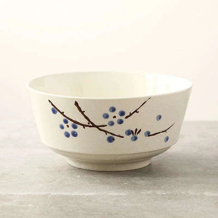 Artisan Hand-Painted Japanese Ceramic Dining Set with Elegant Platter and Bowl..