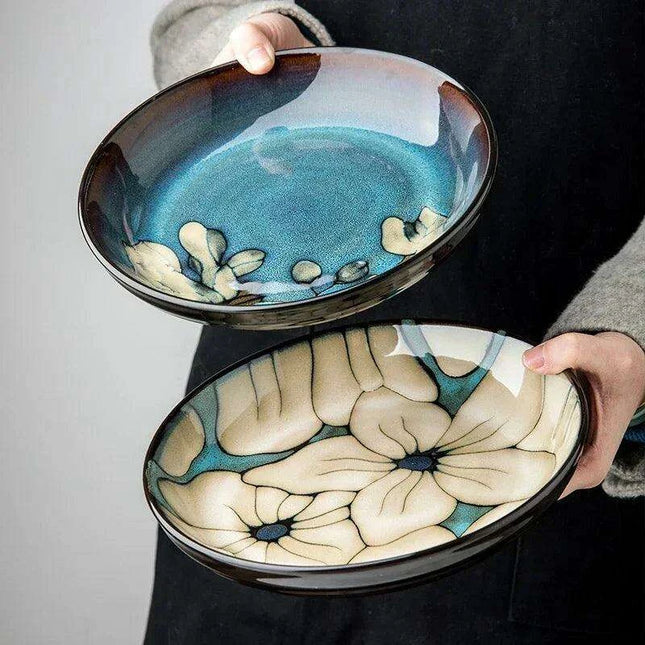 Artisan Handcrafted Colorful Ceramic Serving Plates for Elegant Dining Experiences