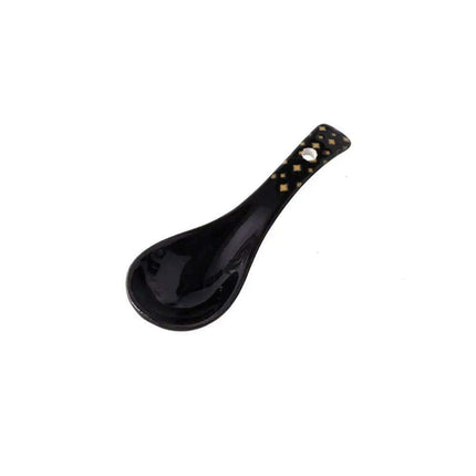 Artisan Handcrafted Japanese Ceramic Soup Spoon for Sophisticated Dining - Très Elite
