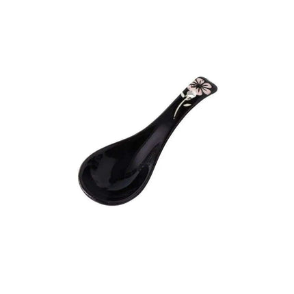 Artisan Handcrafted Japanese Ceramic Soup Spoon for Sophisticated Dining - Très Elite