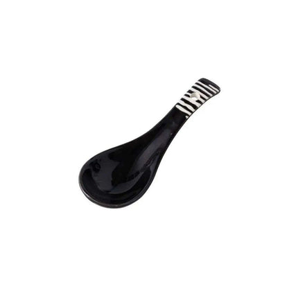 Artisan Handcrafted Japanese Ceramic Soup Spoon for Sophisticated Dining - Très Elite