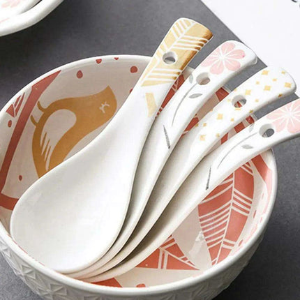 Artisan Handcrafted Japanese Ceramic Soup Spoon for Sophisticated Dining - Très Elite