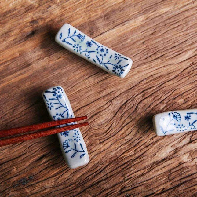 Artisan Japanese Ceramic Chopsticks Holder and Spoon Rest - Elegant Kitchen Decor 2023