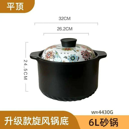 Artisan Japanese Ceramic Stew Pot with Artistic Design and Ample Capacity - Très Elite