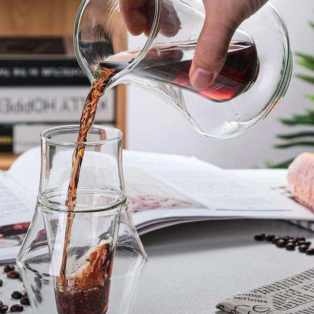 Artisan Japanese Double Insulated Coffee Glass Mug