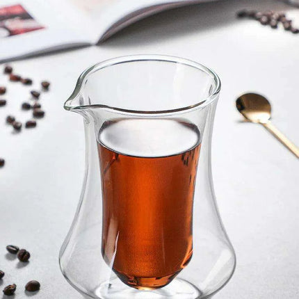 Artisan Japanese Double Insulated Coffee Glass Mug - Très Elite