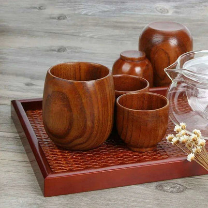 Artisan Japanese Sour Jujube Wood Beverage Mug Set - Très Elite