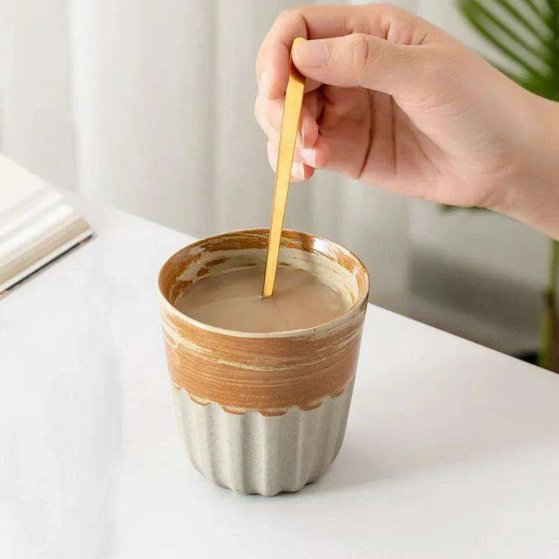 Artisan Japanese Stoneware Gradient Mugs - Ideal for Coffee and Tea Lovers - Très Elite