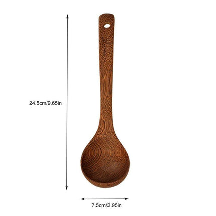 Artisan Japanese Wooden Cooking Utensils Set: Eco-Friendly Thin Spatula and Rice Spoon for Your Kitchen