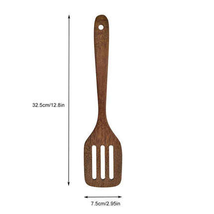 Artisan Japanese Wooden Cooking Utensils Set: Eco-Friendly Thin Spatula and Rice Spoon for Your Kitchen