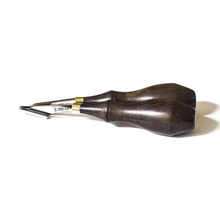 Artisan Leather Groover Tool Set with Premium Walnut Handle - Très Elite