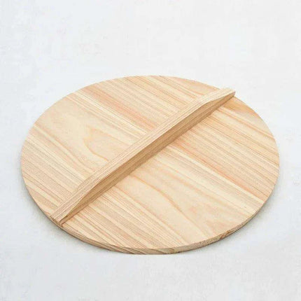 Artisan-Made Rustic Wooden Lid with Iron Handle for Cookware - Très Elite
