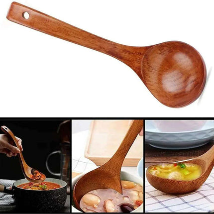 Artisan-Made Wooden Ladle Spoon for Gourmet Cooking - Très Elite