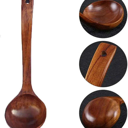 Artisan-Made Wooden Ladle Spoon for Gourmet Cooking - Très Elite